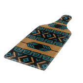 Turquoise Tan Zuidwest Aztec Tribal Pattern Snijplank (Hoek)