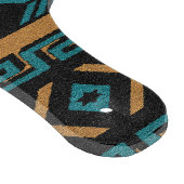 Turquoise Tan Zuidwest Aztec Tribal Pattern Snijplank (Hoek)