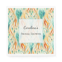 Turquoise Tangerine Abstract Jewel Vrijgezellenfee