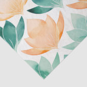 Turquoise Tangerine Chic Floral Tissuepapier (Detail)