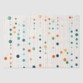 Turquoise tangerine cirkels tissuepapier (Voorkant)