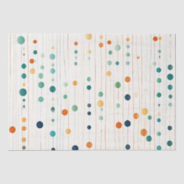 Turquoise tangerine cirkels tissuepapier