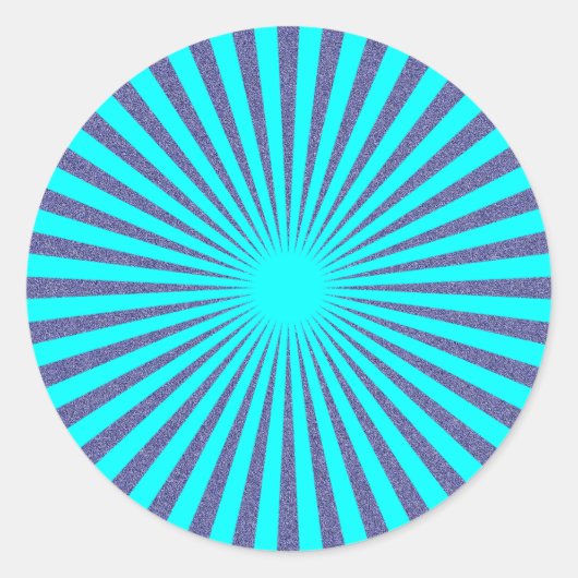 Turquoise Target - Ronde Sticker (Voorkant)