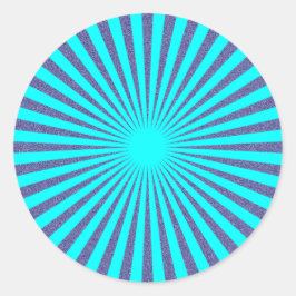 Turquoise Target - Ronde Sticker