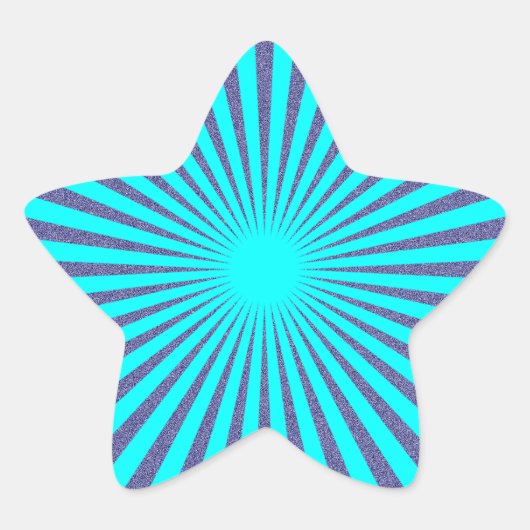 Turquoise Target - Ster Sticker (Voorkant)