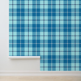 Turquoise Tartan Plaid Behang