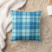Turquoise Tartan Plaid Kussen (Deken)