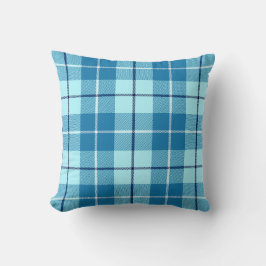 Turquoise Tartan Plaid Kussen