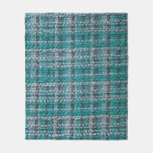 Turquoise tartan stof, gestructureerde achtergrond fleece deken (Voorkant)