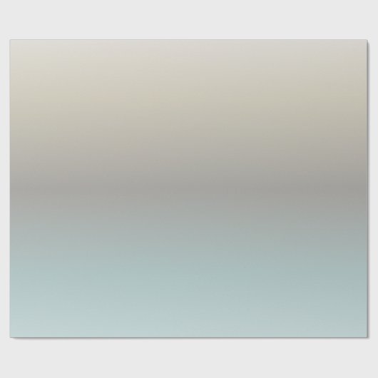 Turquoise Taupe Cream Gradient Cadeaupapier (Vlak)