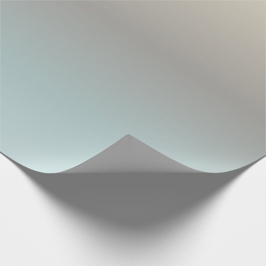 Turquoise Taupe Cream Gradient Cadeaupapier (Hoek)