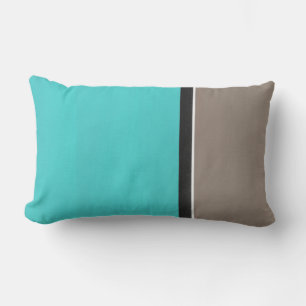 Turquoise Taupe Modern Buitenkussen