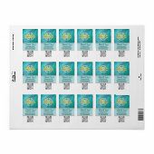 Turquoise Teacher Lab Research Logo QR-code Aangep Etiket (Full Sheet)