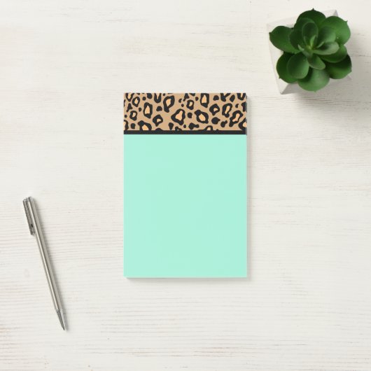 Turquoise Teacher's Leopard Post It Notes Gift (Kantoor)
