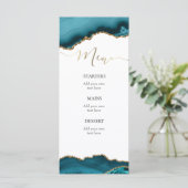 turquoise teal agate Menu (Staand voorkant)