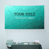 Turquoise teal geometrisch gaas Driehoek eigen tek Spandoek (Beurs)