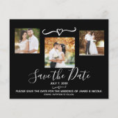 Turquoise Teal Goud Foto Bruiloft Save the Date (Voorkant)