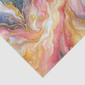 Turquoise Teal Pink Aqua Blue Purple Gold Marble Tissuepapier (Detail)