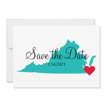 Turquoise Teal Watercolor Virginia Bestemming