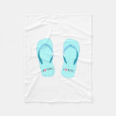 Turquoise Teenslippers Fleece Blanket (Voorkant)