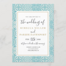 Turquoise Tegels en gouden bruiloft