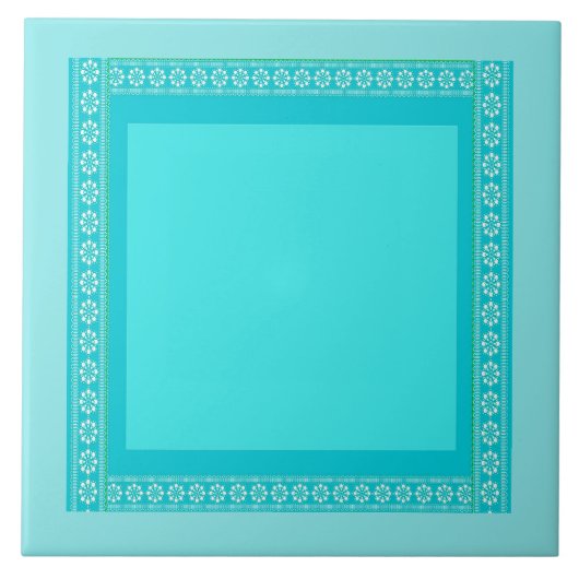 Turquoise Tegeltje (Voorkant)