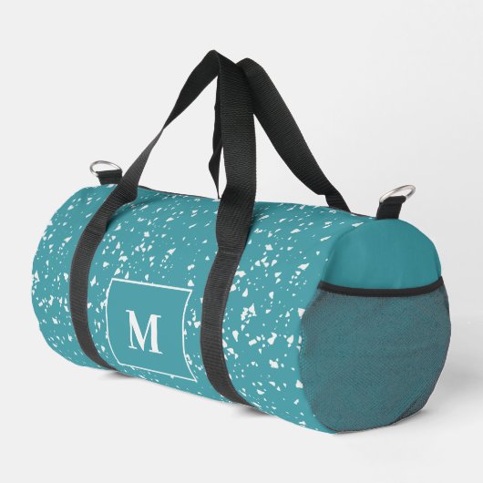 Turquoise Terrazzo Custom Monogram Plunjezak (Rechterhoek)