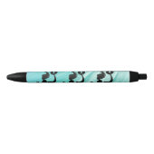 Turquoise Textured Mermaid Silhouette Pen (Voorkant)