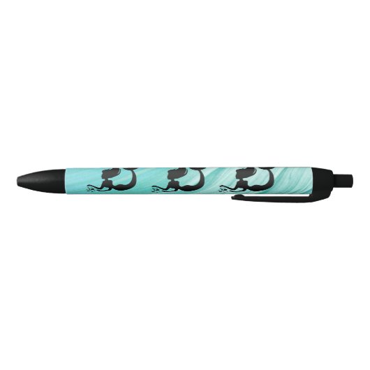 Turquoise Textured Mermaid Silhouette Pen (Bodem)