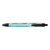 Turquoise Textured Mermaid Silhouette Pen (Achterkant)