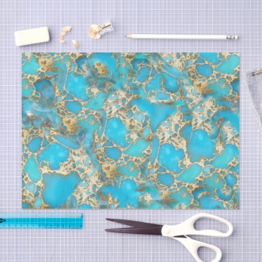 turquoise textuur tissuepapier (Craft)