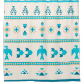Turquoise Thunderbird Shower Curtain Douchegordijn (Voorkant)