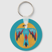 Turquoise Thunderbird Sleutelhanger (Voorkant)