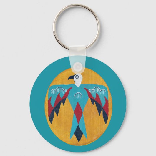 Turquoise Thunderbird Sleutelhanger (Voorkant)