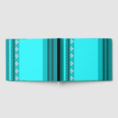 Turquoise Thunderbirds Blue Stripes Gastboek Gastenboek (Volledig)