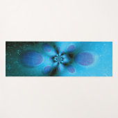 Turquoise Tie Dye Christelijk Cross Yogamat (Voorkant (horizontaal))