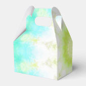 Turquoise Tie Dye Groovy Retro Verjaardagsfeestje Bedankdoosjes (Achterkant)