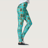 Turquoise tiles oval mosaic leggings (Rechts)