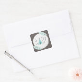 Turquoise Tipi Baby shower Sticker (Envelop)