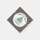 Turquoise Tipi Verjaardagsservetten Servetten (Hoek)