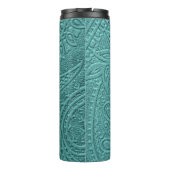  Turquoise Tooled Western Pattern Thermosbeker (Achterkant)