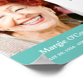 Turquoise Tot We Elkaar Weer Ontmoeten Gedicht Fot Poster (Hoek)