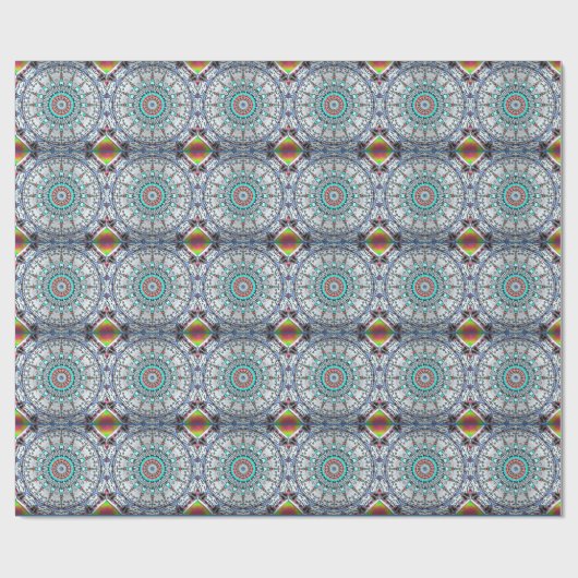 Turquoise Touch Wrapping Paper Cadeaupapier (Vlak)