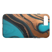 Turquoise tranen Case-Mate iPhone case (Achterkant (Horizontaal))