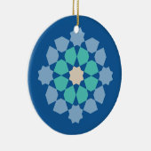 Turquoise Tranquiliteit Medaillon Keramisch Ornament (Rechts)