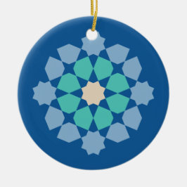 Turquoise Tranquiliteit Medaillon Keramisch Ornament