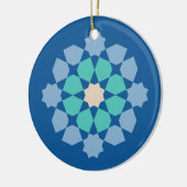 Turquoise Tranquiliteit Medaillon Keramisch Ornament (Links)