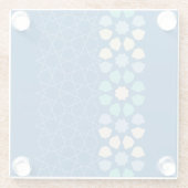 Turquoise Tranquiliteit Ritme Glazen Onderzetter (Achterkant)