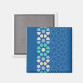 Turquoise Tranquiliteit Ritme Magneet (Voorkant / Achterkant)