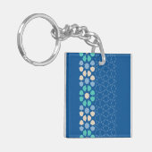 Turquoise Tranquiliteit Ritme Sleutelhanger (Voorkant Links)